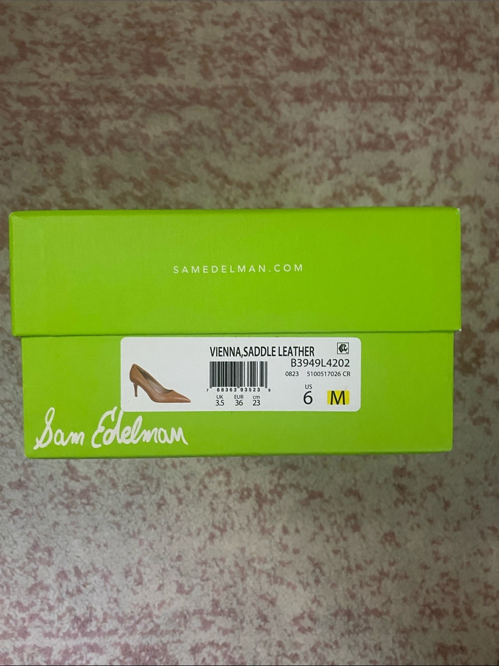 Sam Edelman Vienna Saddle Leather Pump in Saddle Brown